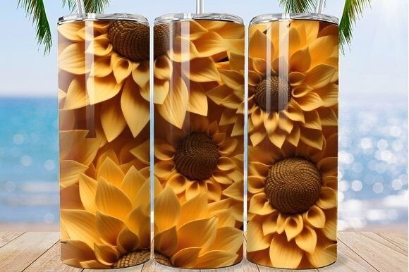 Download Golden Glow Tumbler Sunflower Wrap - Golden glow Collection