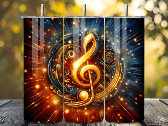 Download Golden Glow Music 20oz Tumbler Wrap - Premium Resources