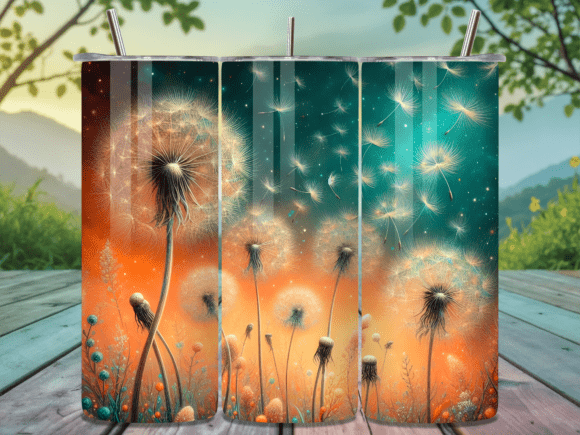Download Golden Glow Dandelion Field Tumbler Wrap - Golden glow Collection