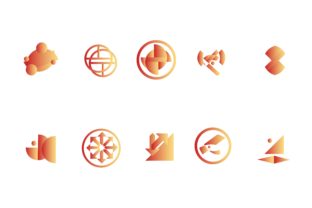 Download Lines Logo Gradient Red, Golden Glow - Golden glow Collection