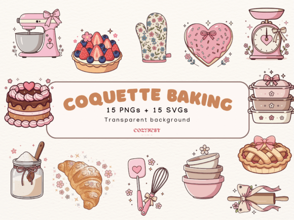 Download Coquette Baking Cliparts, Cute Bakery - Cute Collection